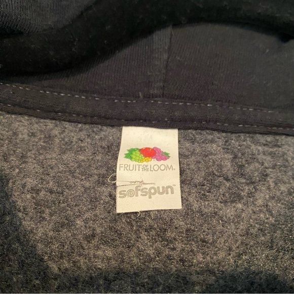 Vail Colorado Navy/Gray pin striped Hoodie Sweatshirt Sz M - Picture 9 of 10